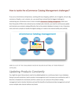How to tackle the eCommerce Catalog Management challenges?