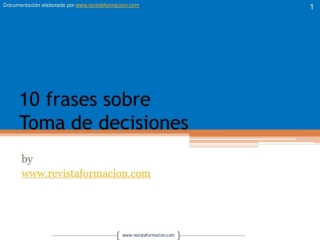 10 frases sobre toma de decisiones