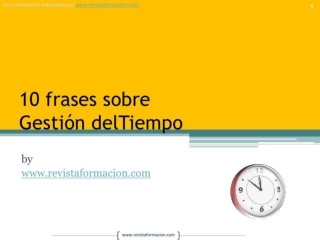 10 frases sobre gestion del tiempo