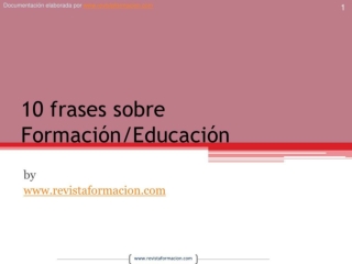 10 frases sobre formación educación