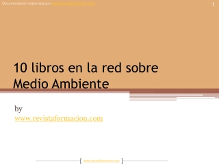 10 libros en la red sobre medio ambiente