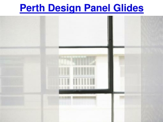 Perth Design Panel Glides