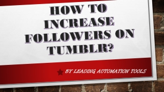 How To Increase Followers On Tumblr