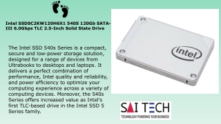Intel SSDSC2KW120H6X1 540S 120Gb SATA-III 6.0Gbps TLC 2.5-Inch Solid State Drive