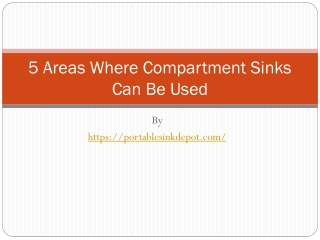 5 areas where compartment sinks can be used