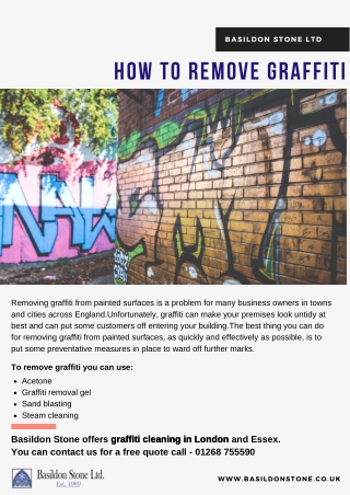 How to remove graffiti - Graffiti removal London