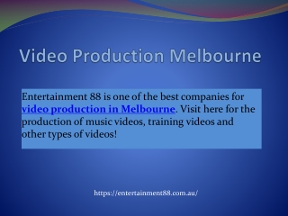 Video Production Melbourne