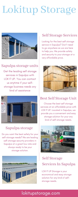 Best Self Storage Services In Sapulpa - Lokitup storage