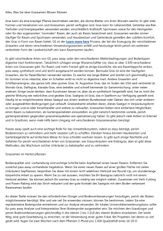 Alles, Was Sie Über Grassamen Wissen Müssen