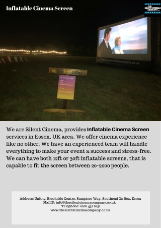 Inflatable Cinema Screen