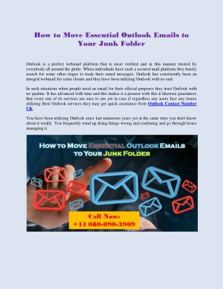 How to Move Essential Outlook Emails to Your Junk Folder