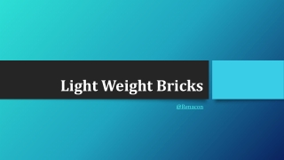 Light Weight Bricks