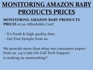 MONITORING AMAZON BABY PRODUCTS PRICES