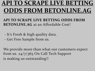 API TO SCRAPE LIVE BETTING ODDS FROM BETONLINE.AG