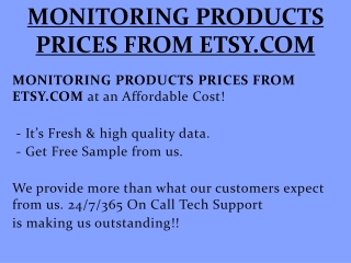 MONITORING PRODUCTS PRICES FROM ETSY.COM