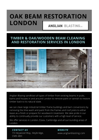 Oak Beam Restoration London