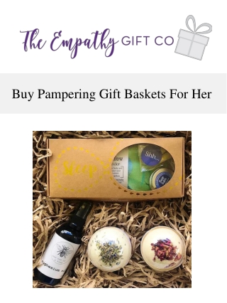 Buy Pampering Gift Baskets For Her