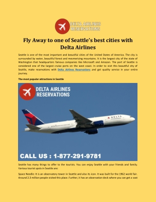 Fly Away to one of Seattle’s best cities with Delta Airlines