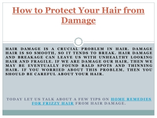 How to protect your Hair From Damage