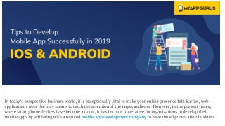 Tips to Develop Mobile App Successfully in 2019 – iOS and Android