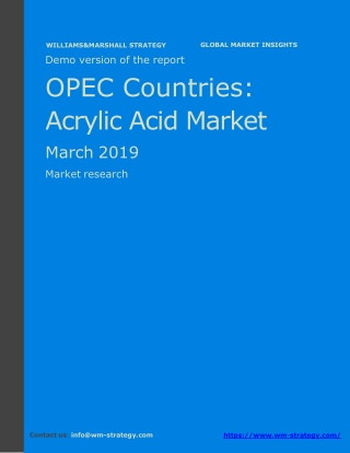 WMStrategy Demo OPEC Acrylic Acid Market March 2019