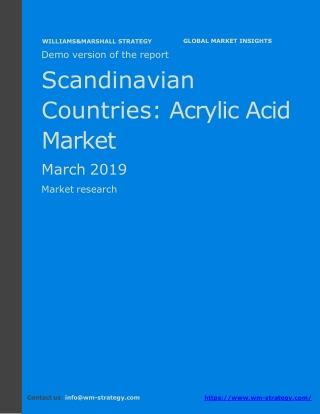 WMStrategy Demo Scandinavian Countries Acrylic Acid Market March 2019