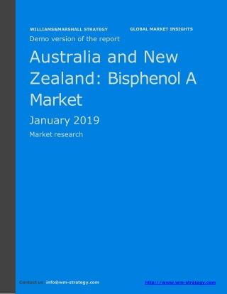 WMStrategy Demo Australia And New Zealand Bisphenol A Market January 2019