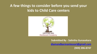 4 things to consider before you send your kids to Child Care centers