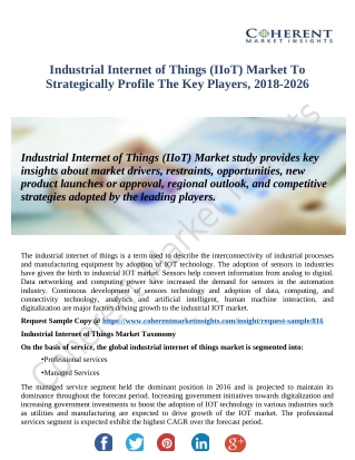 Industrial Internet of Things (IIoT) Market Major Secondary Sources Forecast To 2026