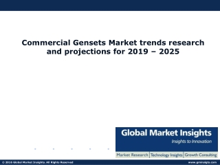 Commercial Gensets Market share research by applications and regions for 2019 – 2025