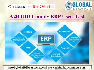 A2B UID Comply ERP Users List