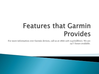Feature provides by Garmin Device