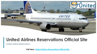 United Airlines Reservations Official Site