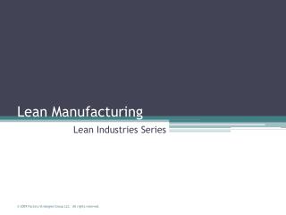 Lean Manufacturing