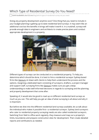 Construction Surveyors Sydney