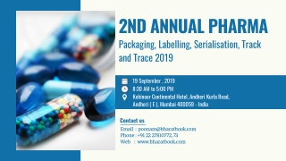 2nd Annual Pharma Packaging, Labelling, Serialisation, Track and Trace 2019