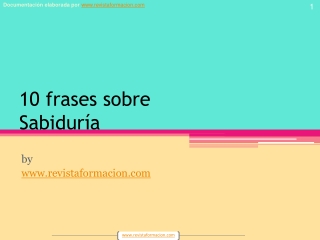 10 frases sobre sabiduría