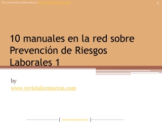 10 manuales en la red sobre prevencion de riesgos laborales 1