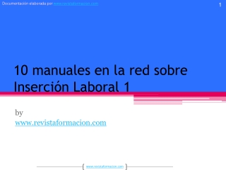 10 manuales en la red sobre insercion laboral 1