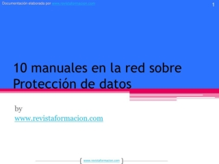 10 manuales en la red sobre proteccion de datos