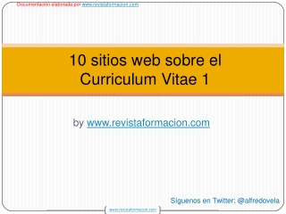 10 sitios web sobre el curriculum vitae 1