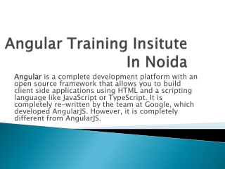 Angular Training Insitute In Noida