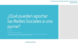 Qué pueden aportar las redes sociales a las pymes