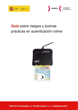 Guía sobre riesgos y buenas prácticas en autenticación online (Inteco)