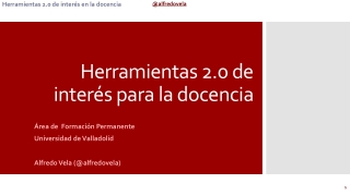 Herramientas 2.0 de interés para la docencia