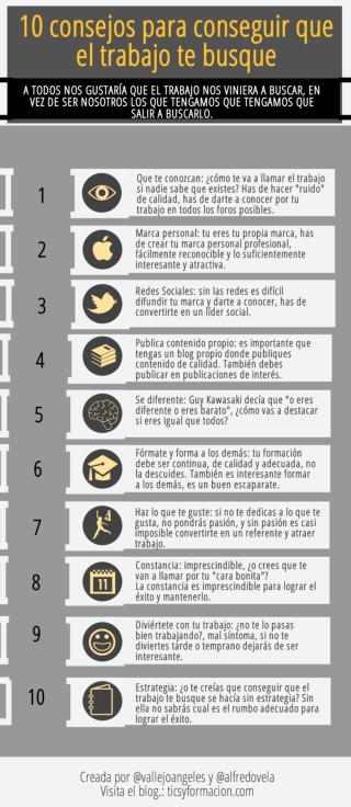 10 consejos para que el trabajo te busque [infografia]