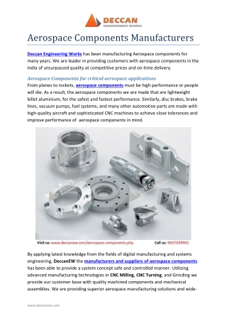 Aerospace Components Manufacturers