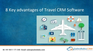 8 Key advantages of Travel CRM Software