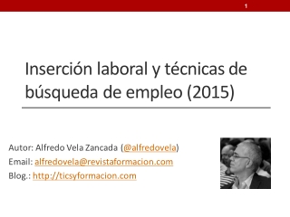 Inserción laboral y técnicas de búsqueda de empleo 2015