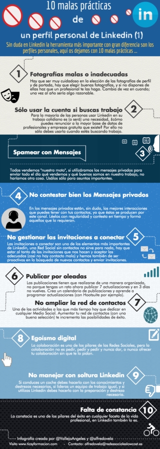 10 malas prácticas en un perfil personal de Linkedin (1)